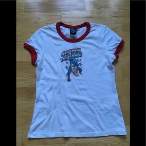 Captain America Baby Doll Tee